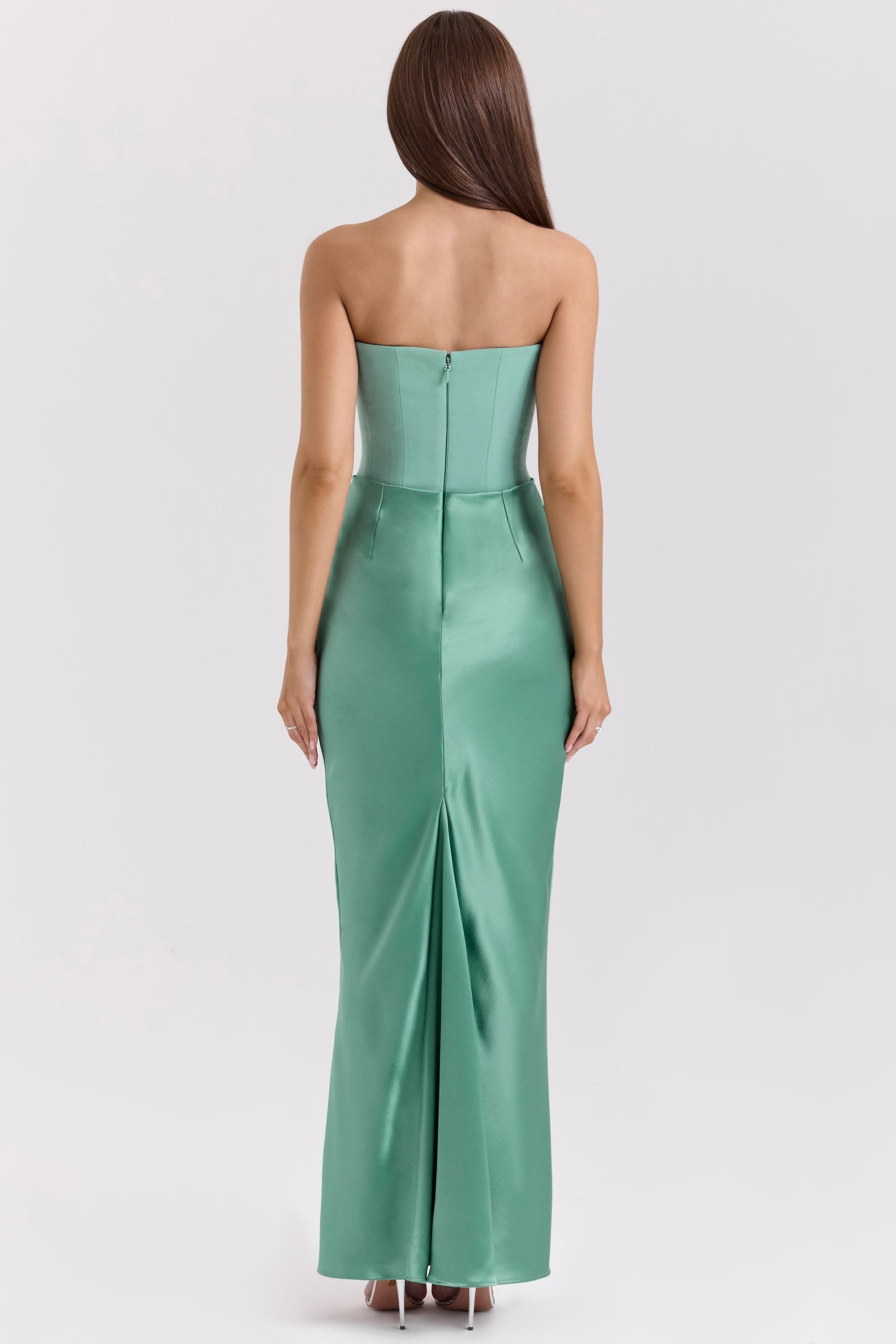 Rose Strapless Corset Maxi Dress