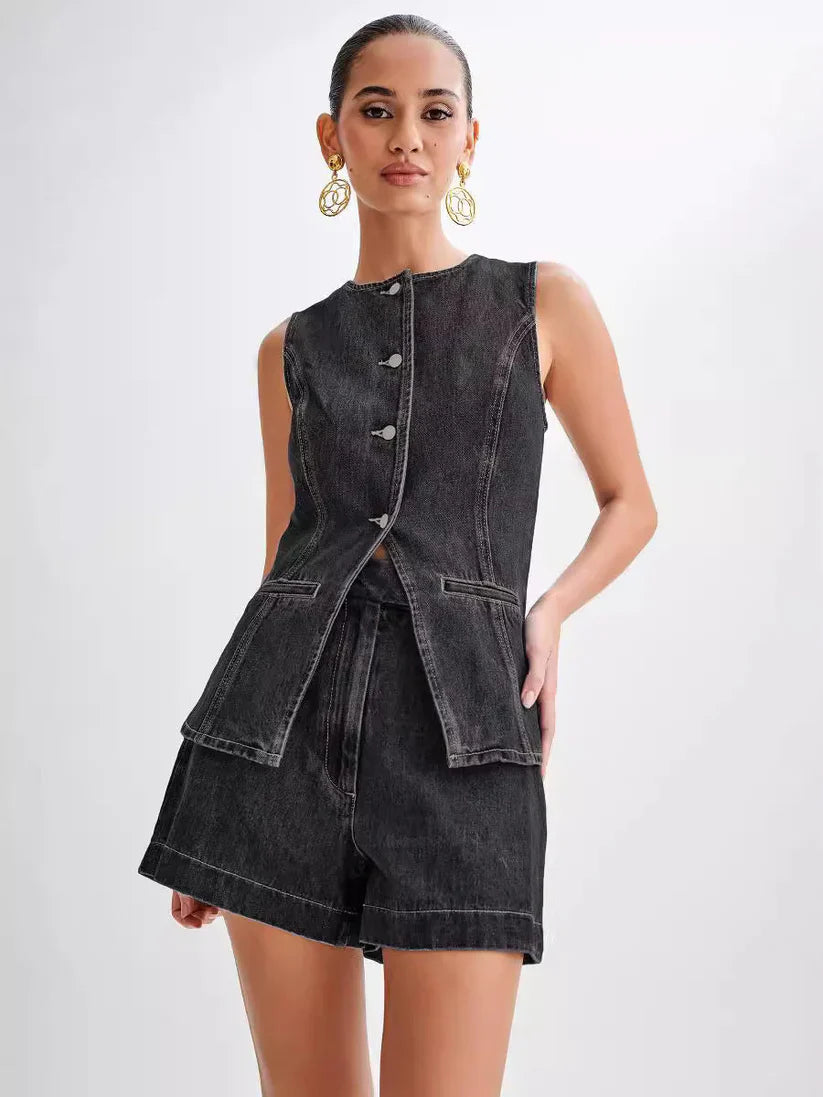 Layla | Two-Piece Denim Set