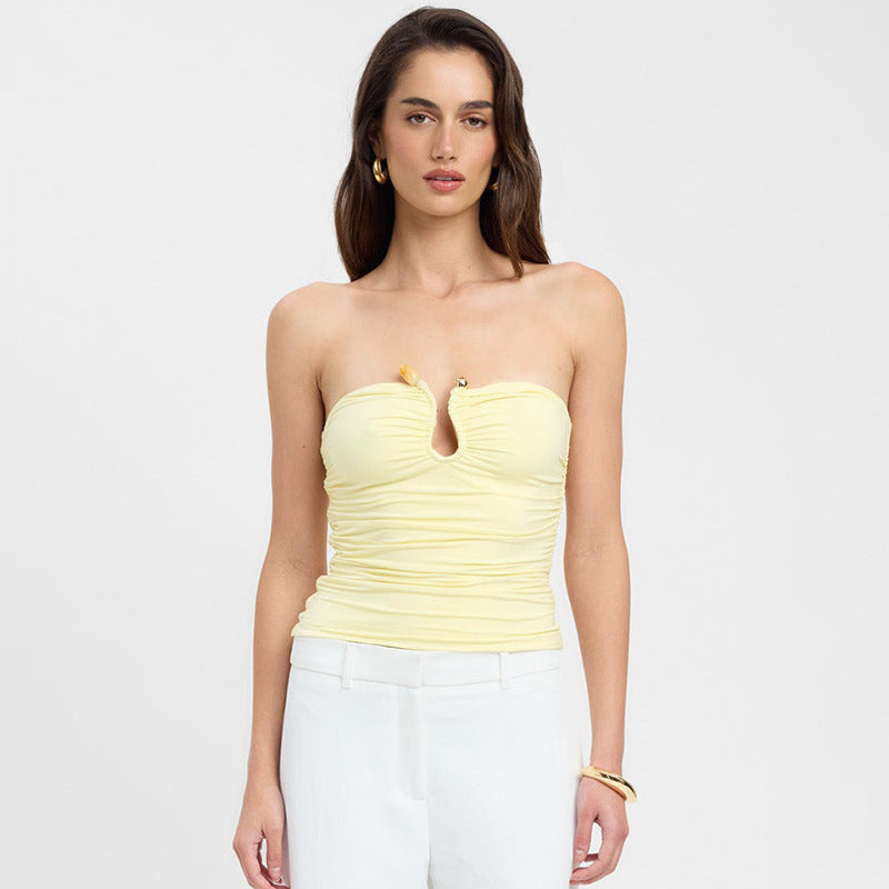 Narella – Strapless Top with Decorative Detail