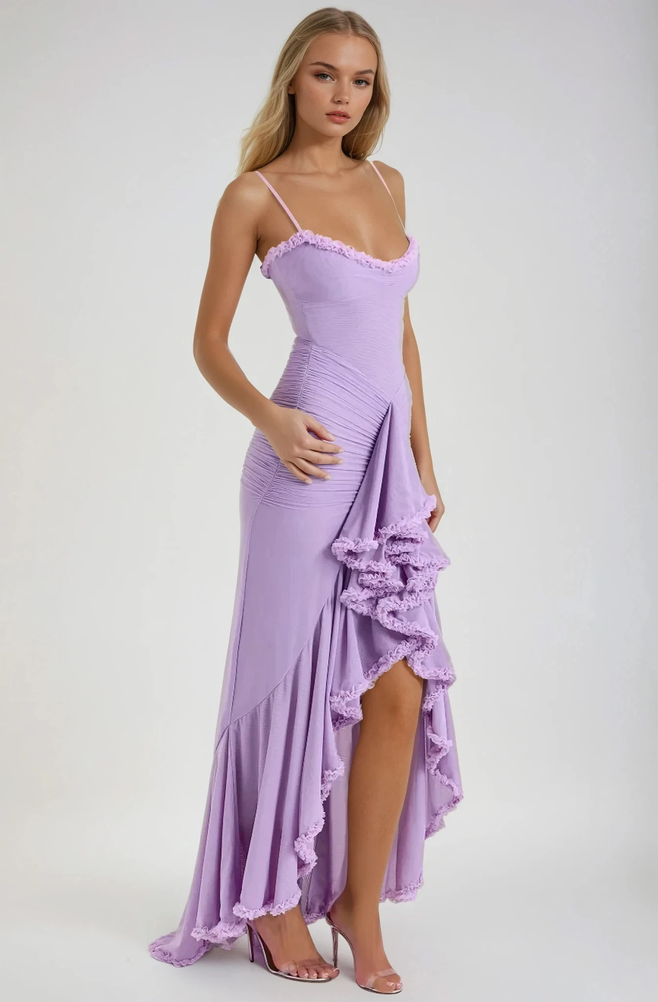 Ruby | Charming Ruffled Gown