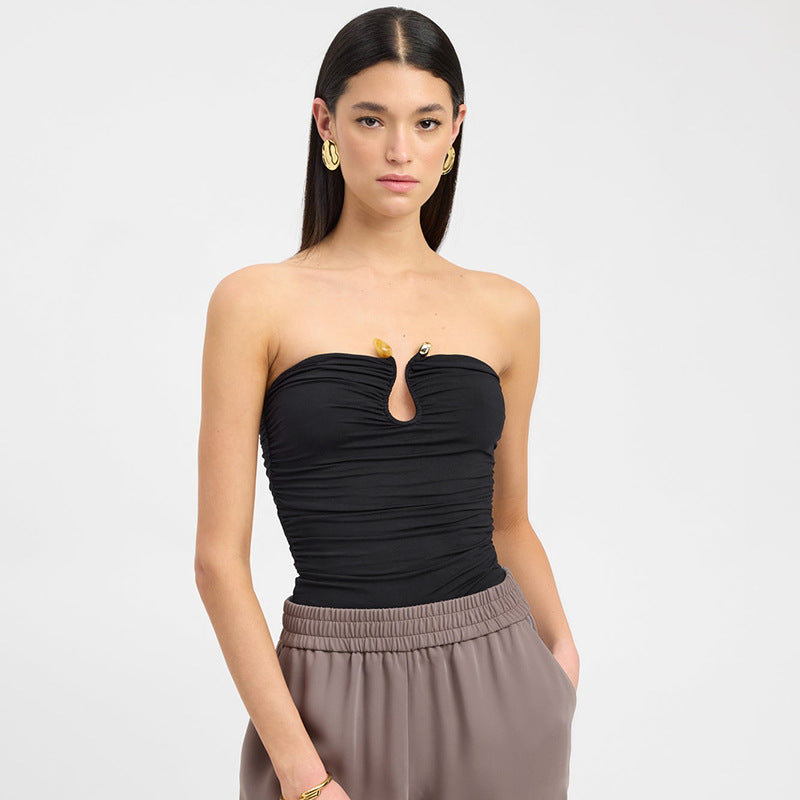 Narella – Strapless Top with Decorative Detail