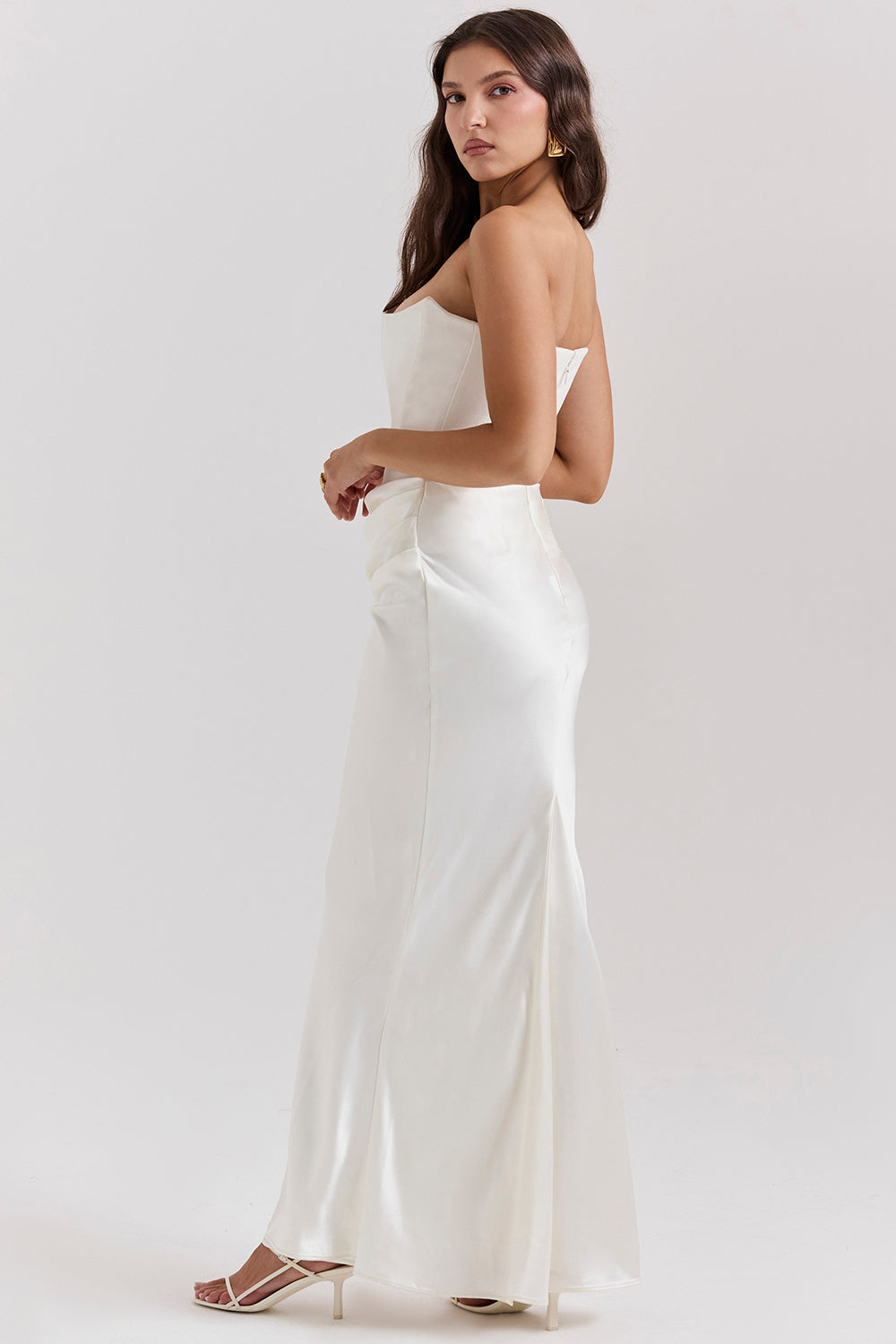 Rose Strapless Corset Maxi Dress