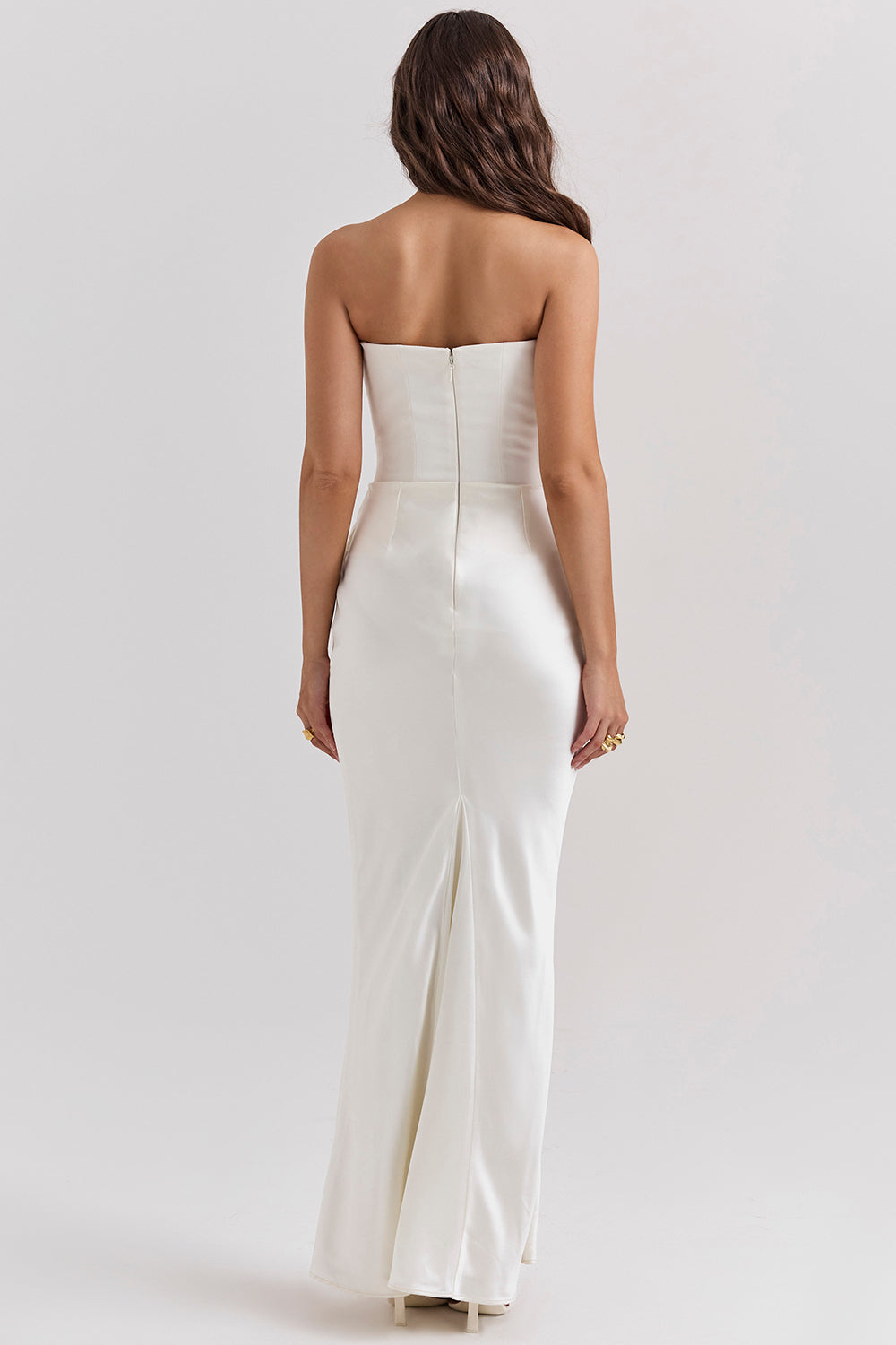 Rose Strapless Corset Maxi Dress