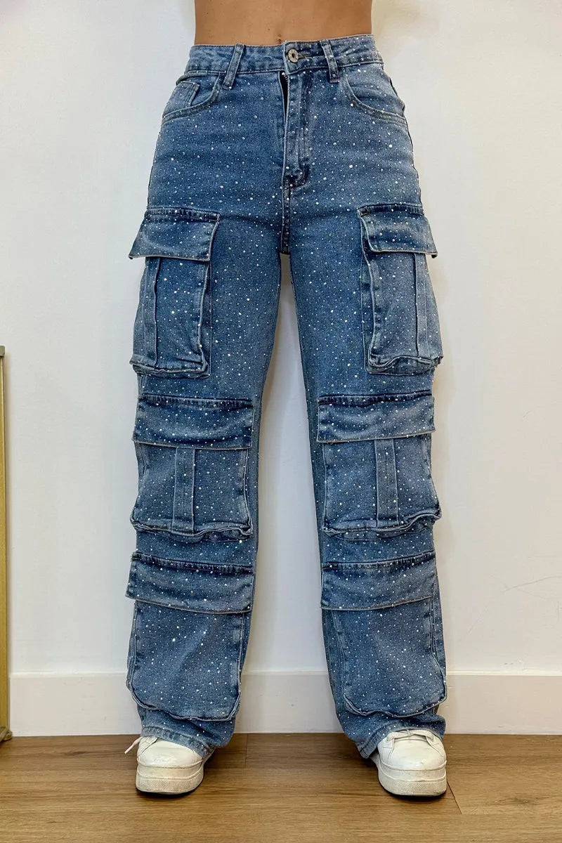 Cargo Glitter Jeans