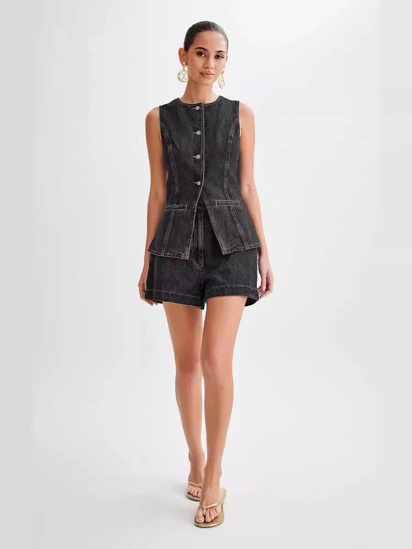 Layla | Two-Piece Denim Set