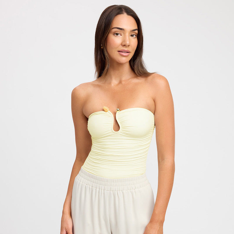 Narella – Strapless Top with Decorative Detail