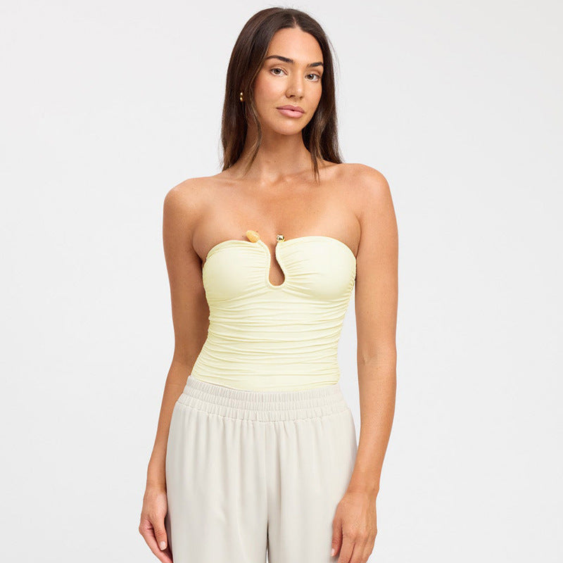 Narella – Strapless Top with Decorative Detail