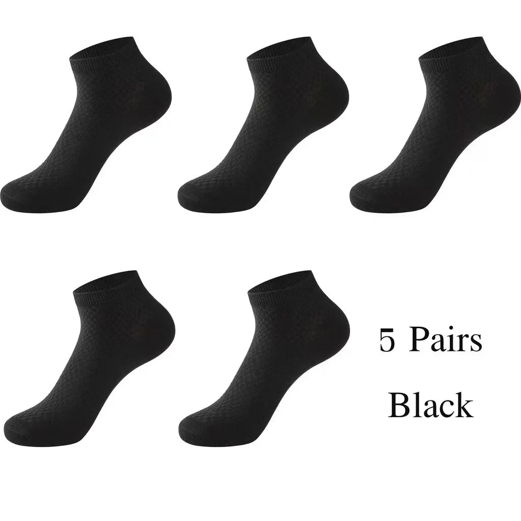 5x Men’s Bamboo Fiber Socks – No Odor, No Slip, All Comfort