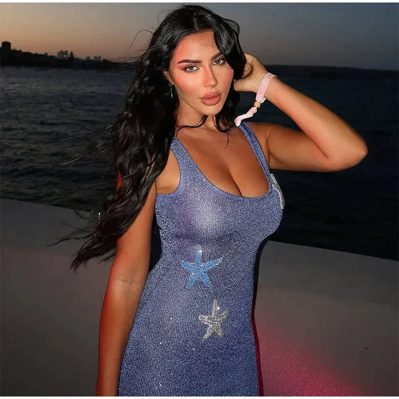 Starfish Sparkle Mini Beach Dress