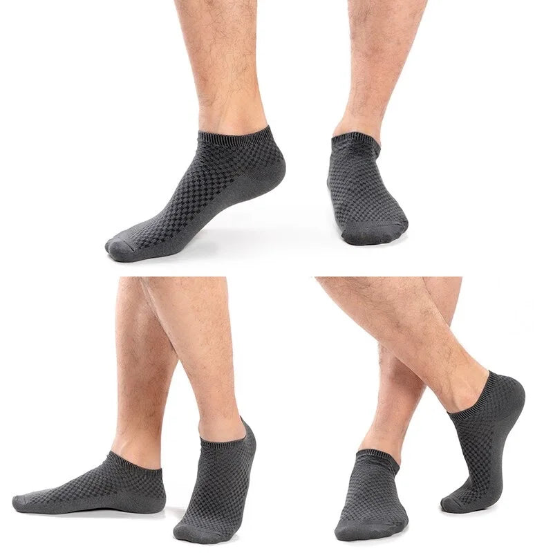5x Men’s Bamboo Fiber Socks – No Odor, No Slip, All Comfort