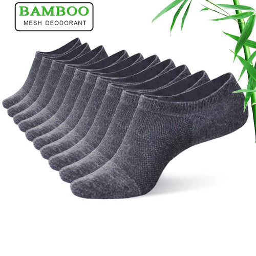 No-Slip Bamboo Invisible Socks – Stay in Place, All-Day Comfort, Zero Show