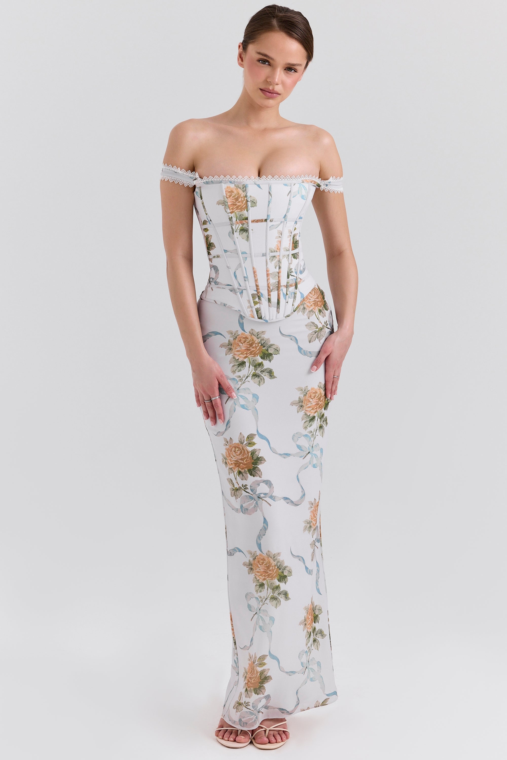 Celine | Floral Off-Shoulder Maxi Dress