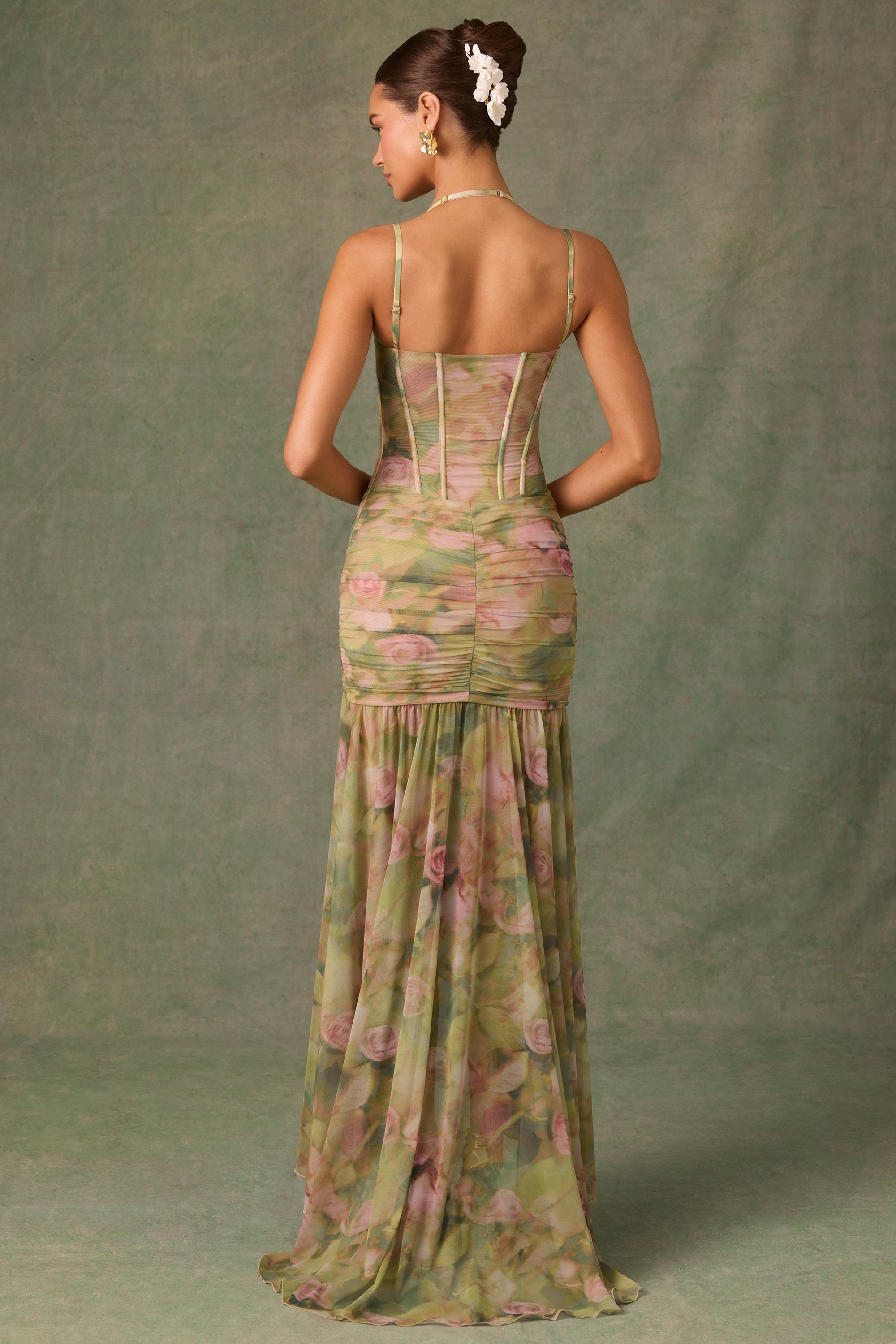 Selene | Ruched Corset Maxi