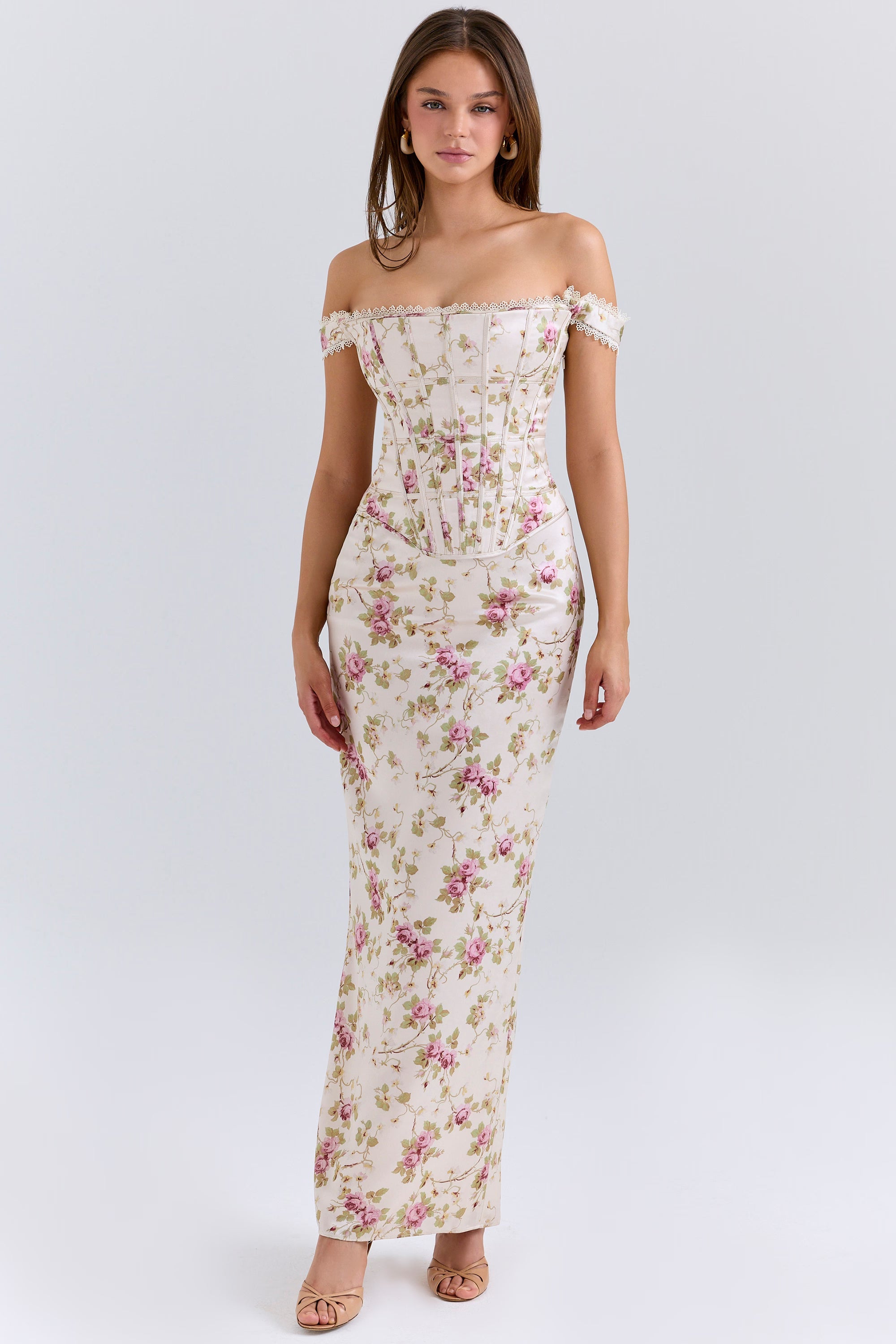 Celine | Floral Off-Shoulder Maxi Dress