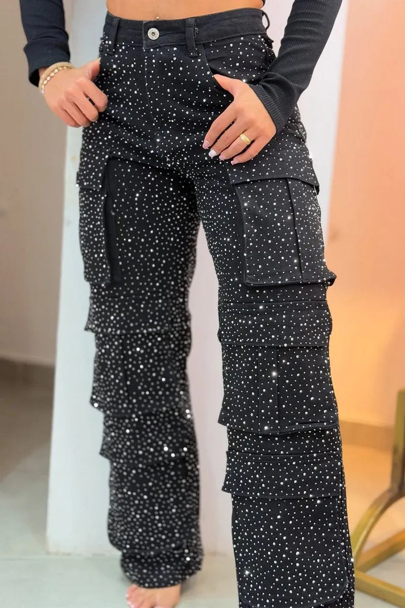 Cargo Glitter Jeans